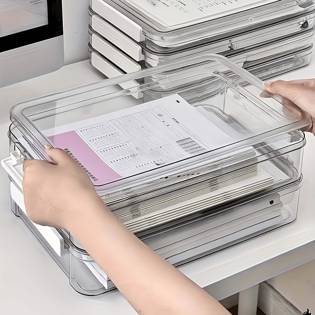 Pet Supplies Stores - 2-Pack A4 Document Storage Box Set
