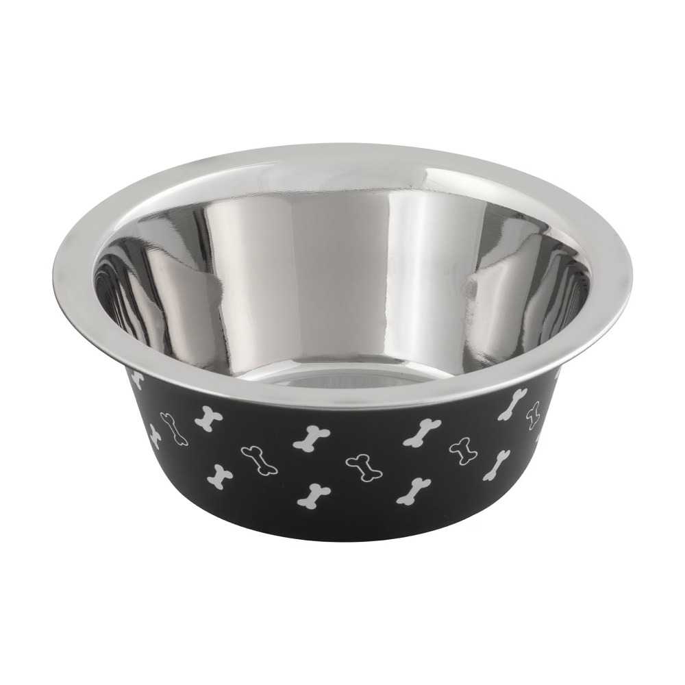 Pet Supplies For Dogs - Stainless Steel Dog Bowl with Bone