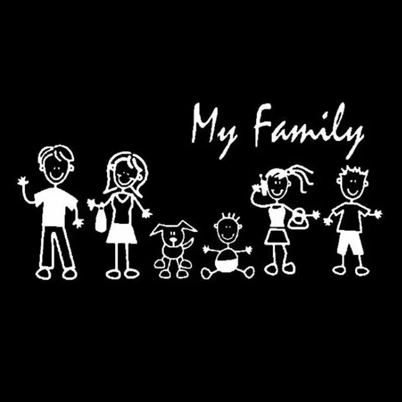 Car Sticker Family Stick Figur – Pet Supplies For Dogs recenzja i cena